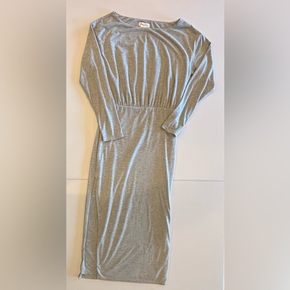 LOVERS + FRIENDS Grey Long Sleeve Bodycon Women’s Dress with Slit Size Small - Picture 4 of 15